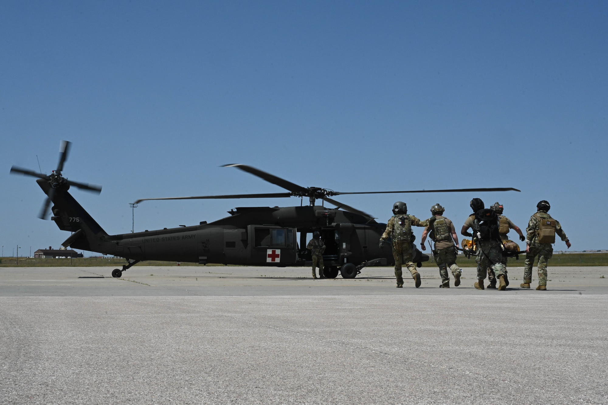 Ellsworth fosters collaboration during mass casualty exercise, conducts medical evacuation training with Local Army National Guard