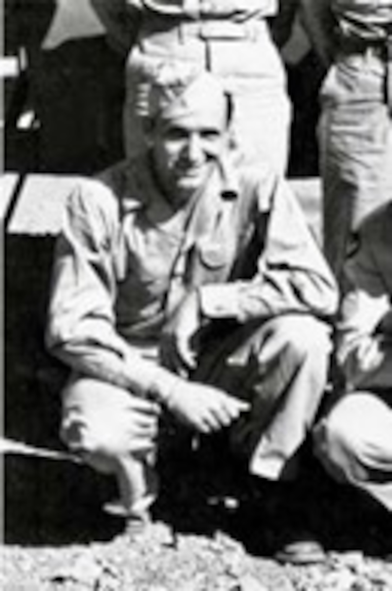U.S. Army Air Forces Tech. Sgt. Harold L. Seifreid, 436th Bombardment Squadron radio operator, poses for a picture along with his crew members. Seifreid is memorialized on the Walls of the Missing at the Manila American Cemetery and Memorial in the Philippines. (Courtesy Photo)