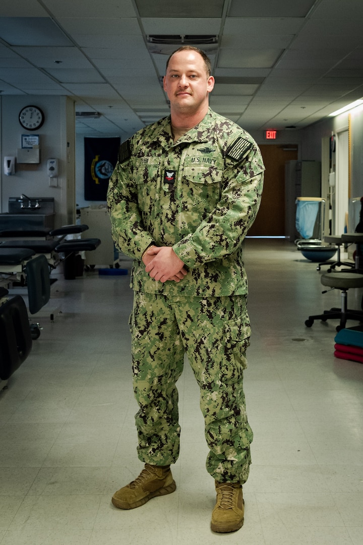 Hospital Corpsman Second Class Nicholas Turi serves aboard Naval Health Clinic Cherry Point as a Physical Therapy Technician.  Turi, a native of Wickliffe, Ohio, won the MCCS Cherry Point Powerlifting Meet on August 7, 2024 with a combined squat, bench press and deadlift weight of 1,585lbs.