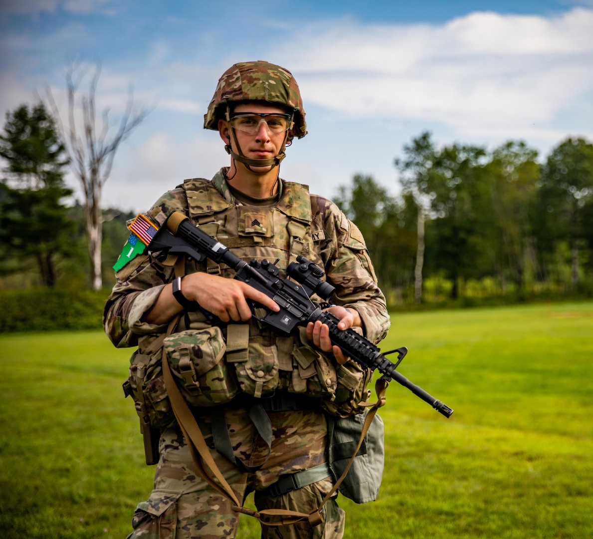 New York Army National Guard Sgt. Peter Fillion, an Amherst, New York resident who won the Army National Guard's Best Warrior Competition in the Soldier category, poses for a photo during the 2024 competition at the Army Mountain Warfare School, Jericho, Vermont, Aug. 5, 2024. The five-day event tested Soldiers’ physical and mental prowess.