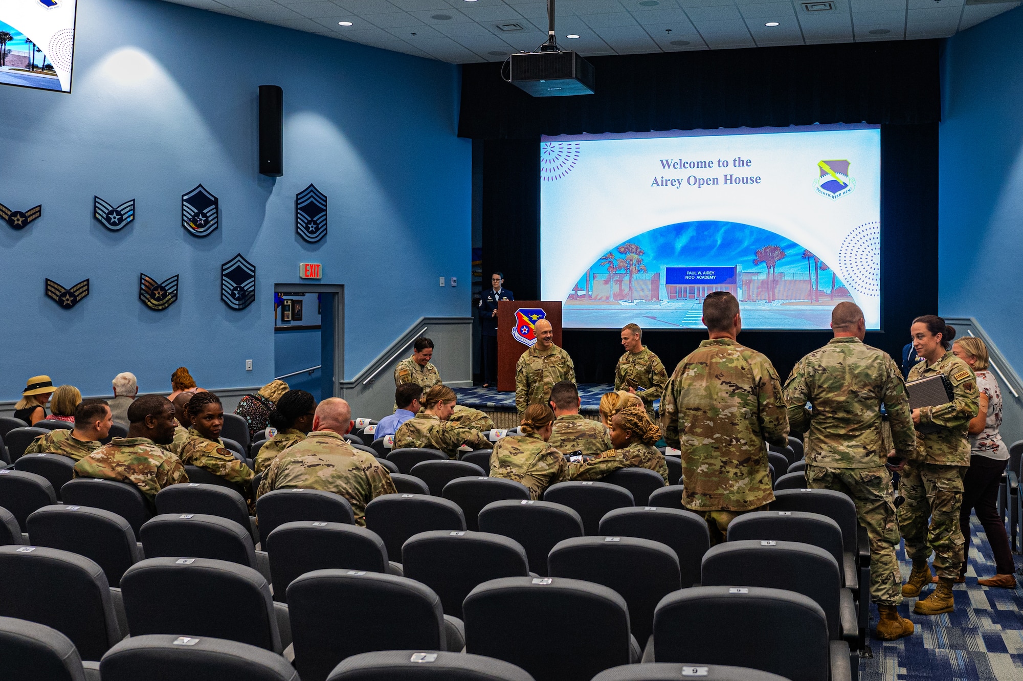 guest take their seat at the Airey NCO Academy