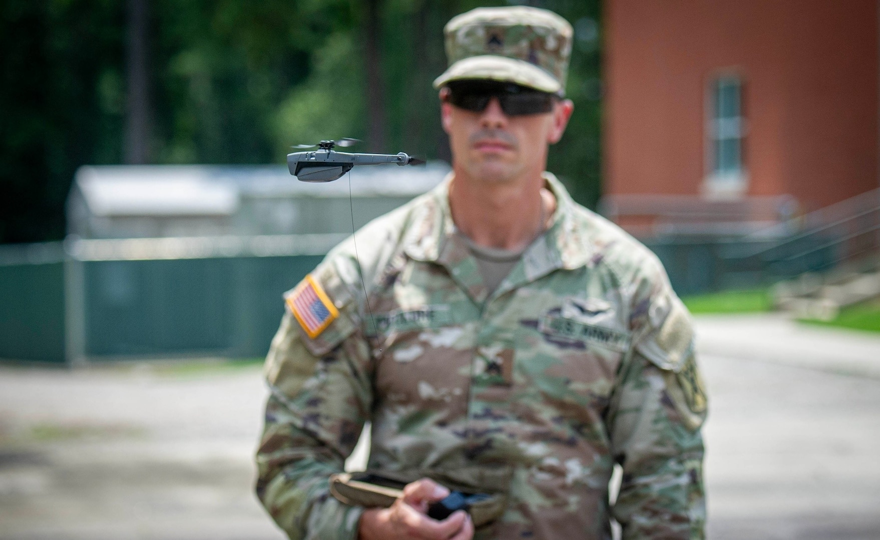 U.S. Army National Guard Soldiers with 1st and 4th Battalion, 118th Infantry Battalion, 218th Maneuver Enhancement Brigade, South Carolina Army National Guard, train on the Black Hornet Nano Unmanned Aerial Vehicle in Columbia, S.C., Aug. 10, 2024.