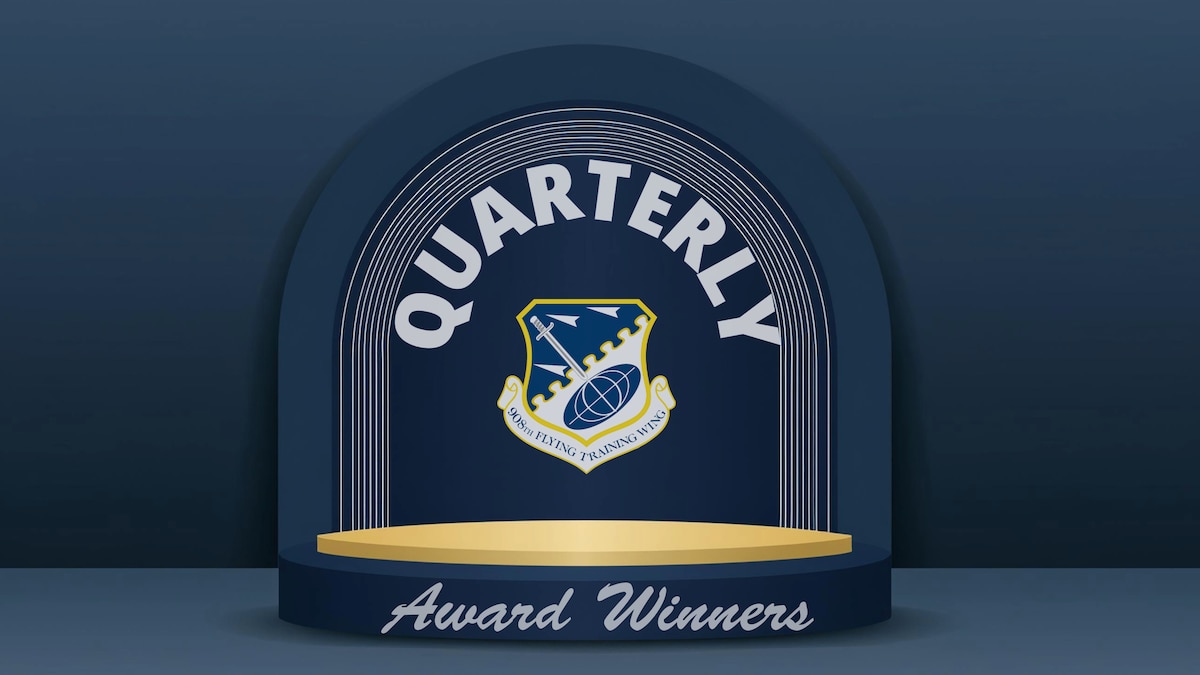 a graphic congratulating quarterly award winners
