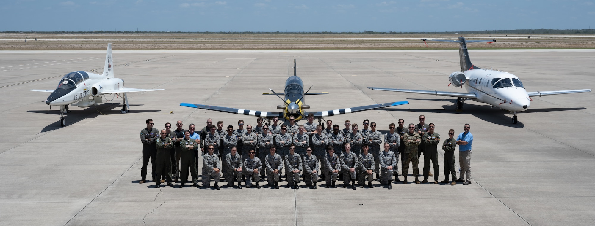 Civil Air Patrol cadets visit Laughlin Air Force Base, Texas, July. 30, 2024. The Civil Air Patrol is a Total Force partner and auxiliary of the U.S. Air Force, they visit Laughlin each year to help boost Air Force recruitment. (U.S. Air Force photo by Airman 1st Class Harrison Sullivan)