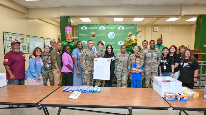 187th Medical Battalion gives back to community with back-to-school supply drive