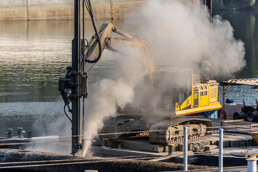 The U.S. Army Corps of Engineers Pittsburgh District conducted a shoreline survey to protect potential cultural resources. Cultural resources can include archaeological artifacts or historical sites.