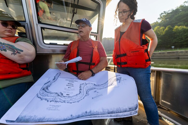 The U.S. Army Corps of Engineers Pittsburgh District conducted a shoreline survey to protect potential cultural resources. Cultural resources can include archaeological artifacts or historical sites.