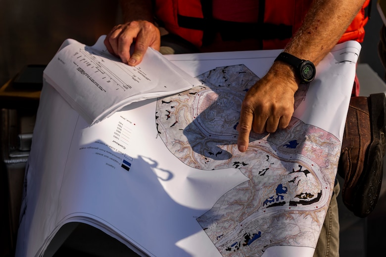 The U.S. Army Corps of Engineers Pittsburgh District conducted a shoreline survey to protect potential cultural resources. Cultural resources can include archaeological artifacts or historical sites.