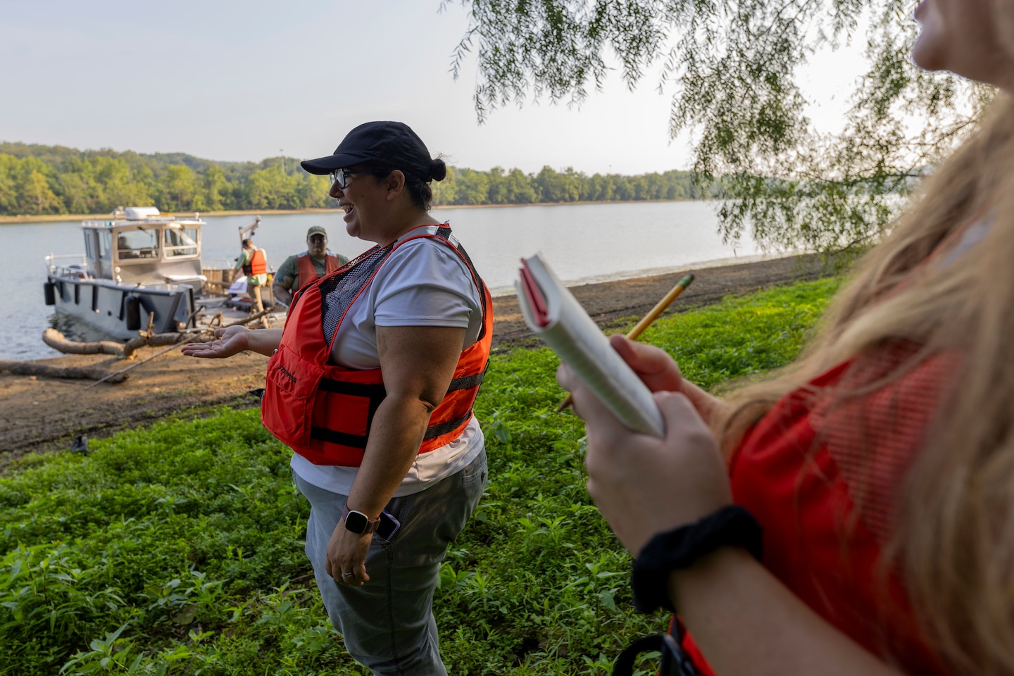 The U.S. Army Corps of Engineers Pittsburgh District conducted a shoreline survey to protect potential cultural resources. Cultural resources can include archaeological artifacts or historical sites.