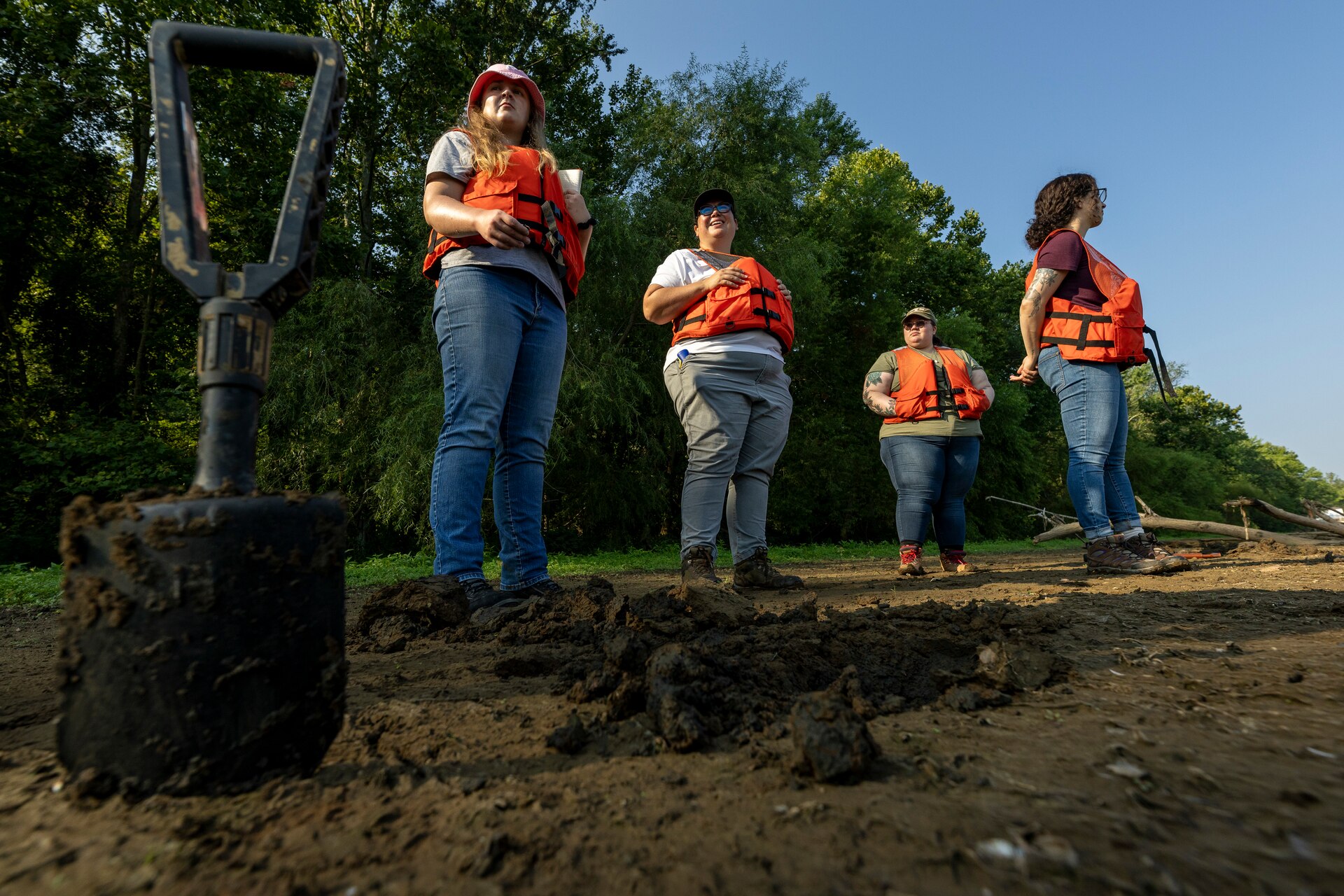 The U.S. Army Corps of Engineers Pittsburgh District conducted a shoreline survey to protect potential cultural resources. Cultural resources can include archaeological artifacts or historical sites.