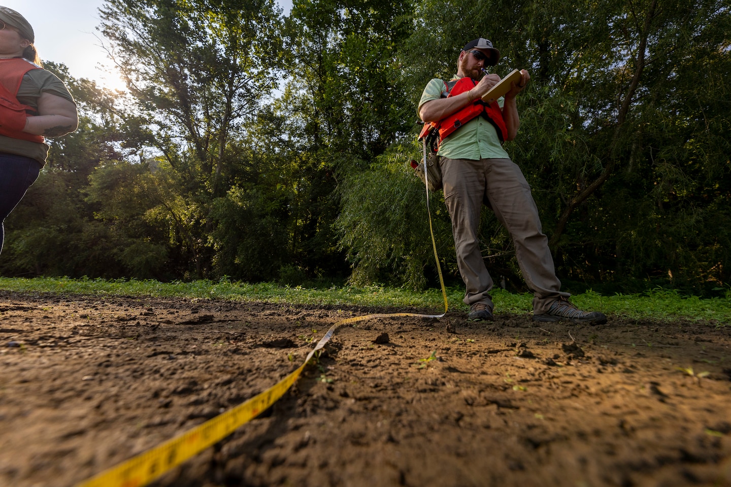 The U.S. Army Corps of Engineers Pittsburgh District conducted a shoreline survey to protect potential cultural resources. Cultural resources can include archaeological artifacts or historical sites.