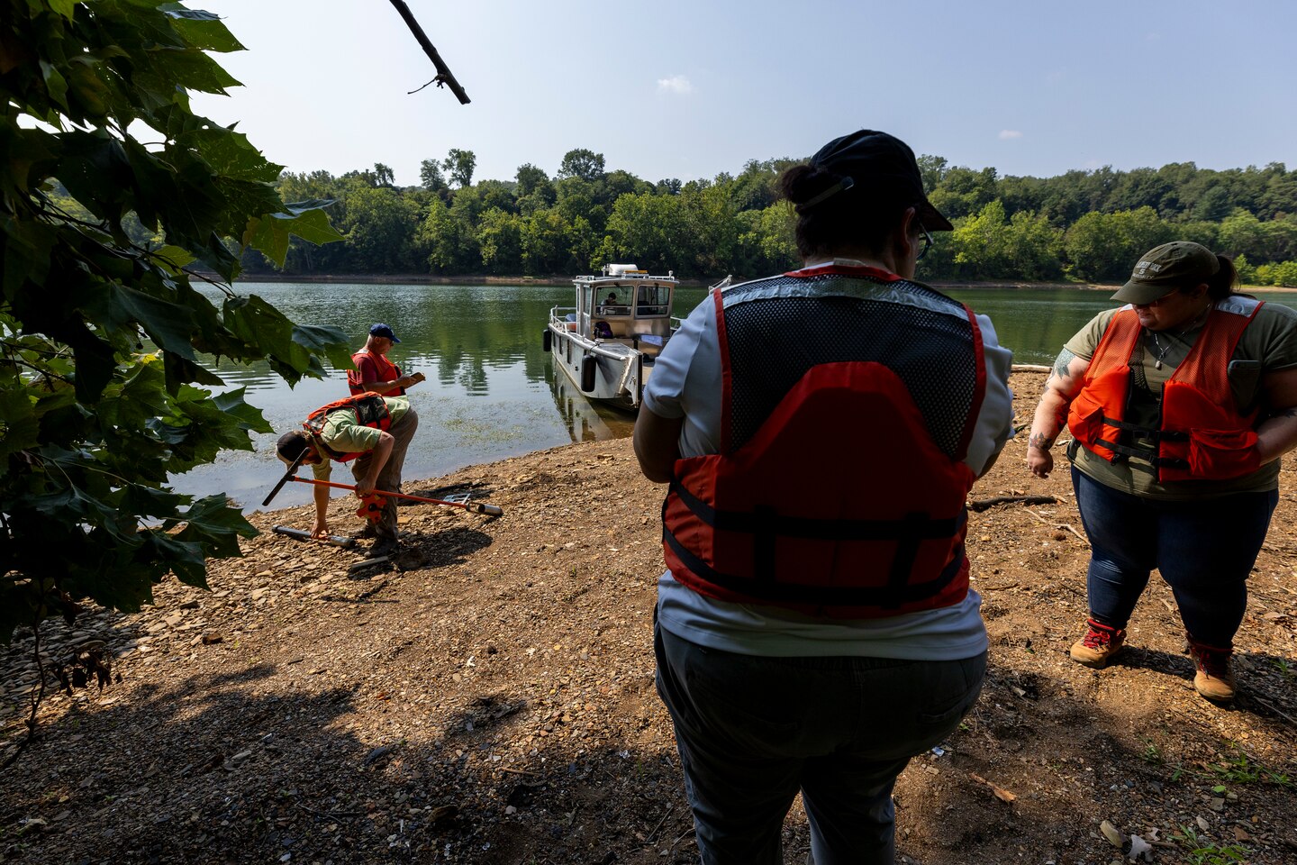 The U.S. Army Corps of Engineers Pittsburgh District conducted a shoreline survey to protect potential cultural resources. Cultural resources can include archaeological artifacts or historical sites.