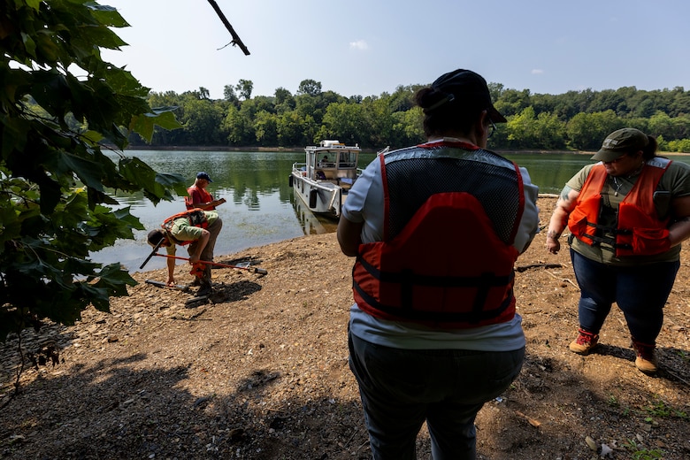 The U.S. Army Corps of Engineers Pittsburgh District conducted a shoreline survey to protect potential cultural resources. Cultural resources can include archaeological artifacts or historical sites.