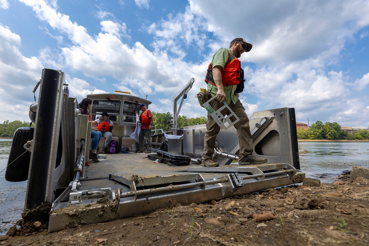 The U.S. Army Corps of Engineers Pittsburgh District conducted a shoreline survey to protect potential cultural resources. Cultural resources can include archaeological artifacts or historical sites.