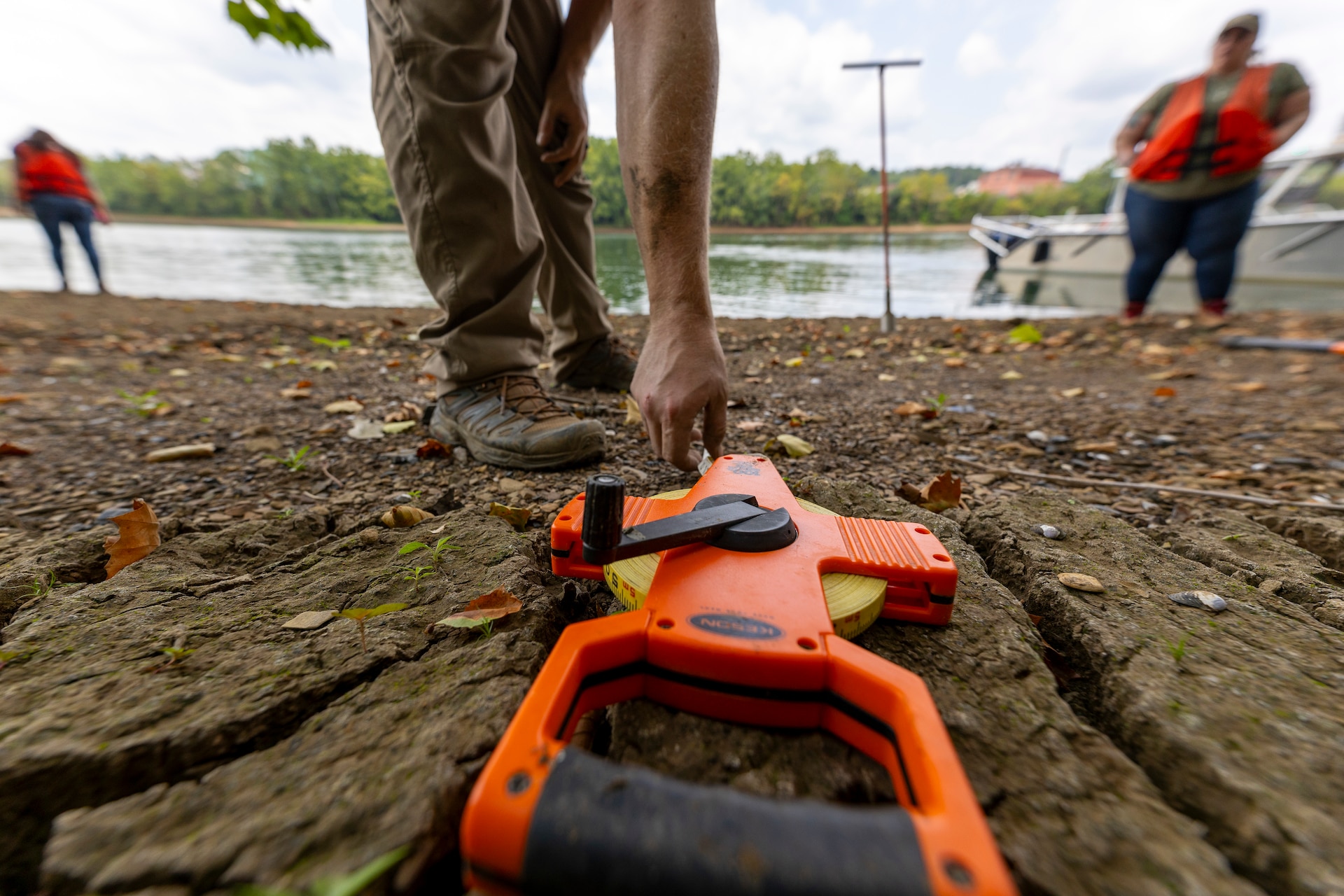 The U.S. Army Corps of Engineers Pittsburgh District conducted a shoreline survey to protect potential cultural resources. Cultural resources can include archaeological artifacts or historical sites.
