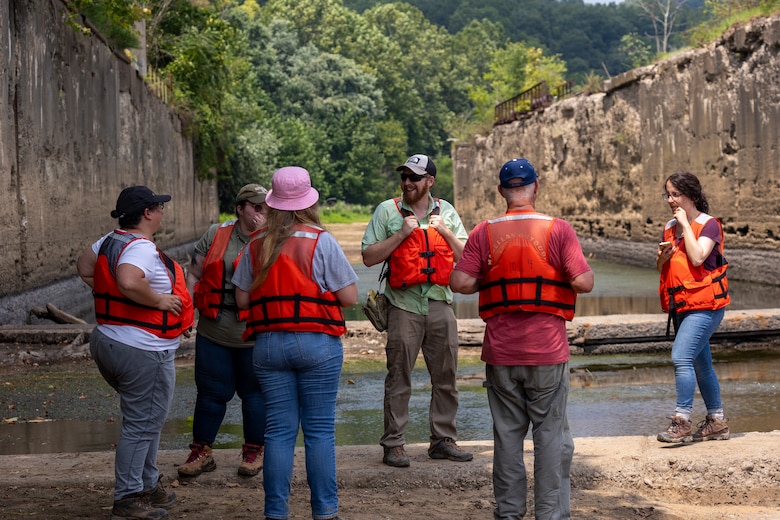 The U.S. Army Corps of Engineers Pittsburgh District conducted a shoreline survey to protect potential cultural resources. Cultural resources can include archaeological artifacts or historical sites.