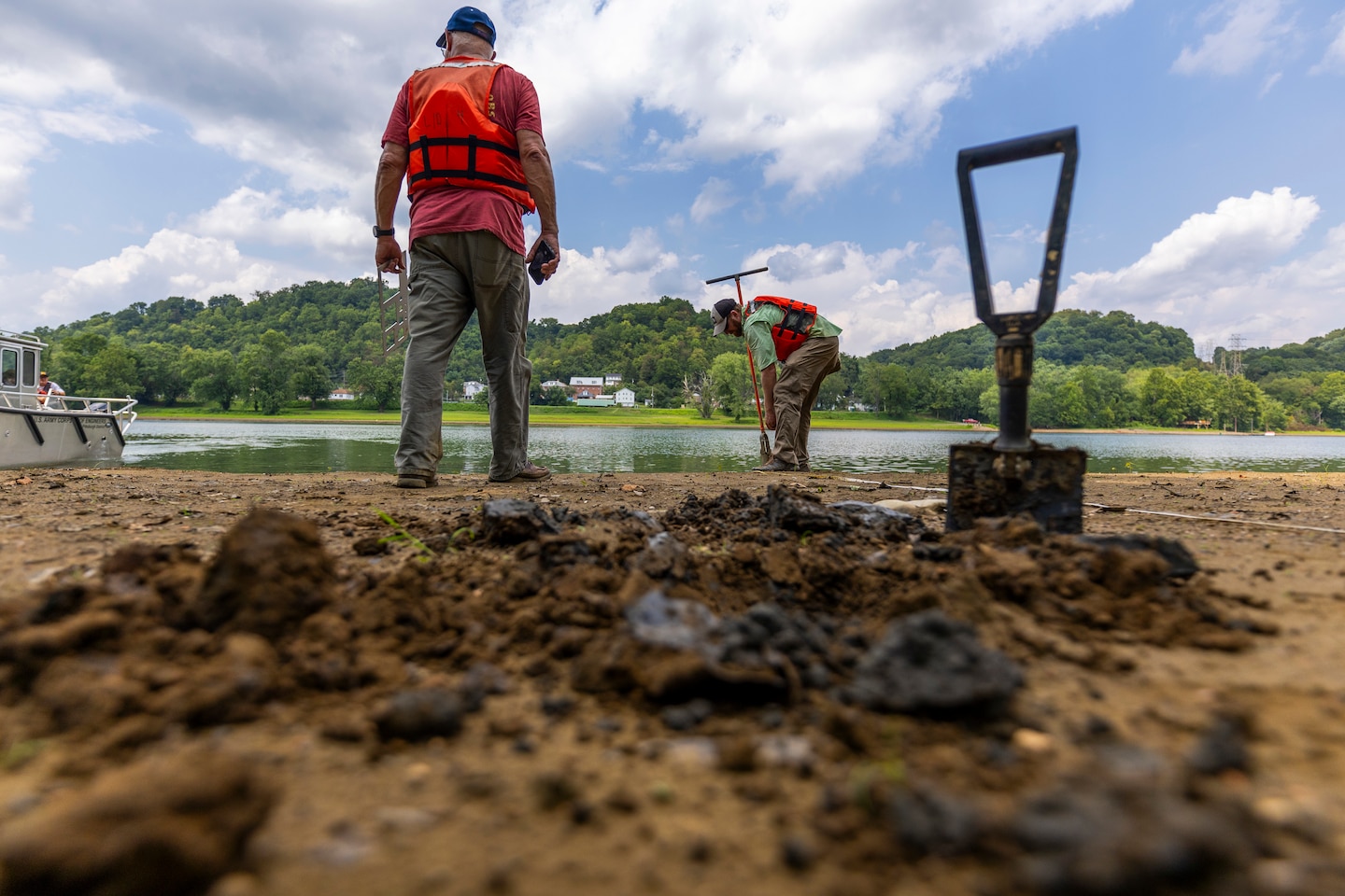 The U.S. Army Corps of Engineers Pittsburgh District conducted a shoreline survey to protect potential cultural resources. Cultural resources can include archaeological artifacts or historical sites.