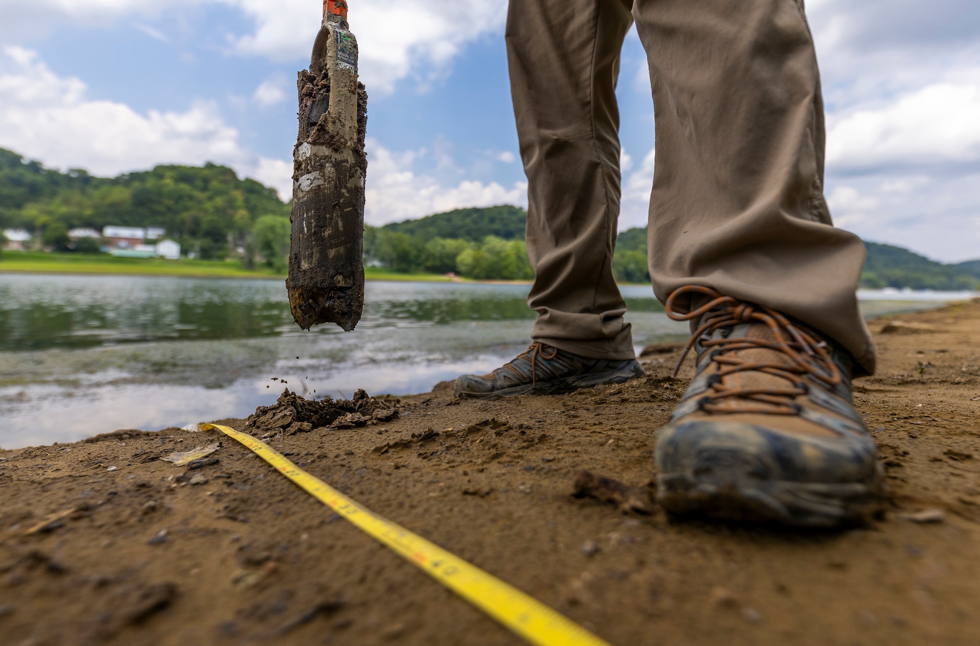 The U.S. Army Corps of Engineers Pittsburgh District conducted a shoreline survey to protect potential cultural resources. Cultural resources can include archaeological artifacts or historical sites.