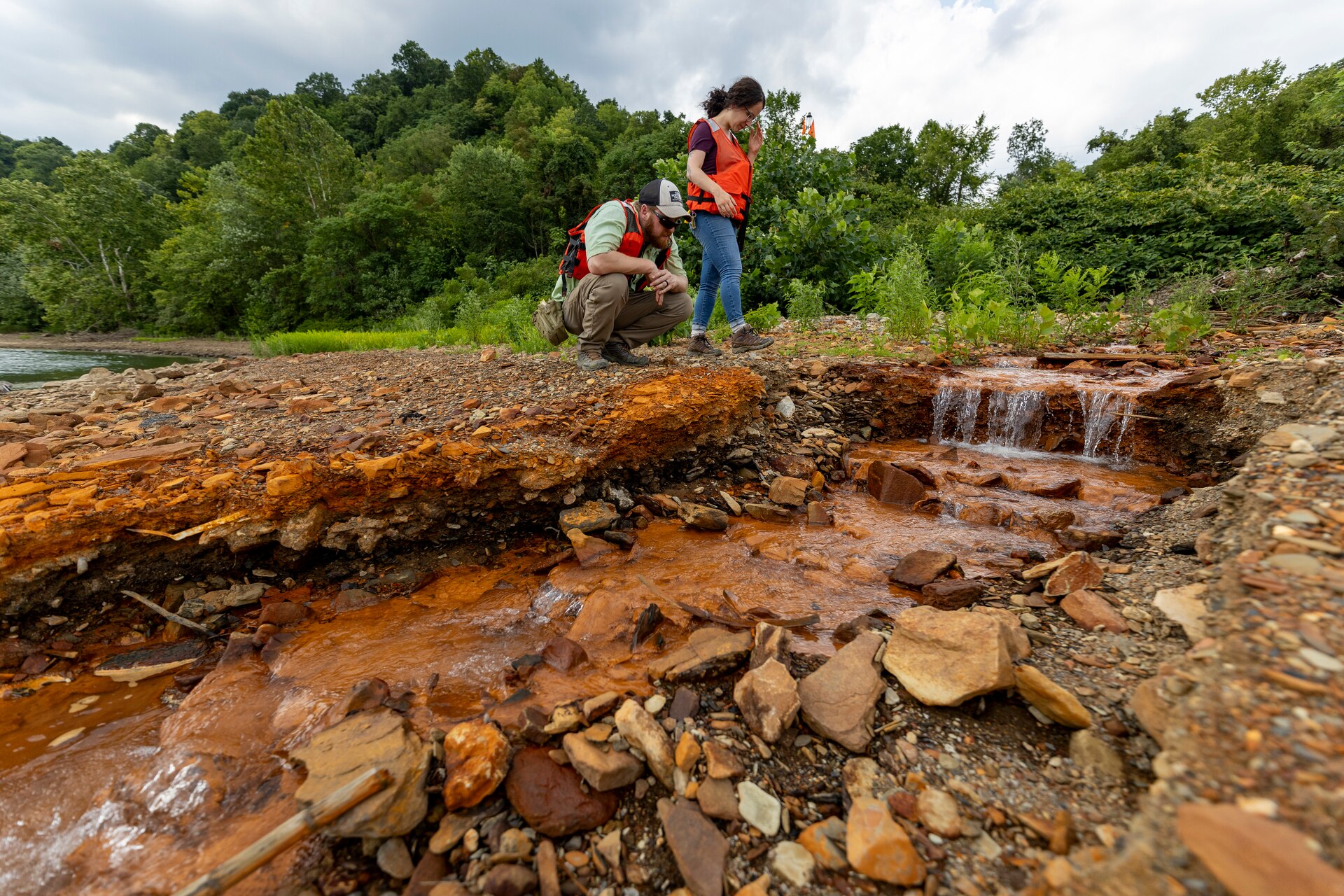 The U.S. Army Corps of Engineers Pittsburgh District conducted a shoreline survey to protect potential cultural resources. Cultural resources can include archaeological artifacts or historical sites.