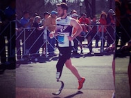 Cameron Kerr in the 2014 Boston Marathon