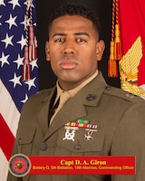Captain Donald A. Guiron - Commanding Officer, Q Battery , 5th Battalion, 14th Marine Regiment