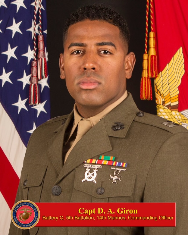 Captain Donald A. Guiron - Commanding Officer, Q Battery , 5th Battalion, 14th Marine Regiment