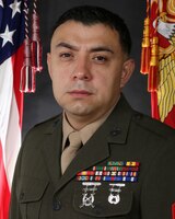 First Sergeant Albert Chapa Jr., Inspector-Instructor Unit Senior Enlisted Leader, Headquarters Company, 23D Marine Regiment