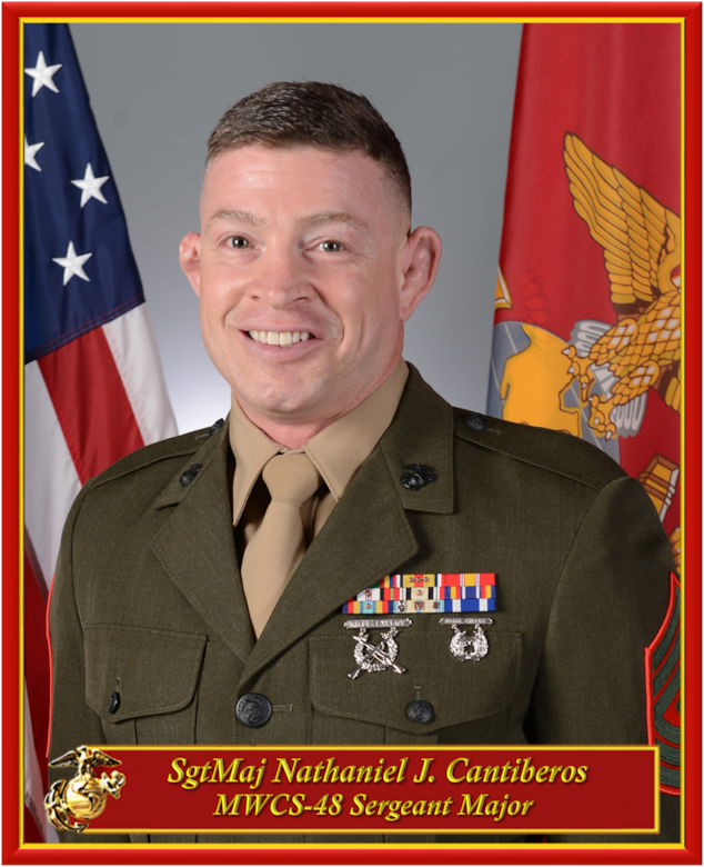 Sergeant Major Nathaniel J. Cantiberos, Command Senior Enlisted Leader, Marine Wing Communication Squadron-48