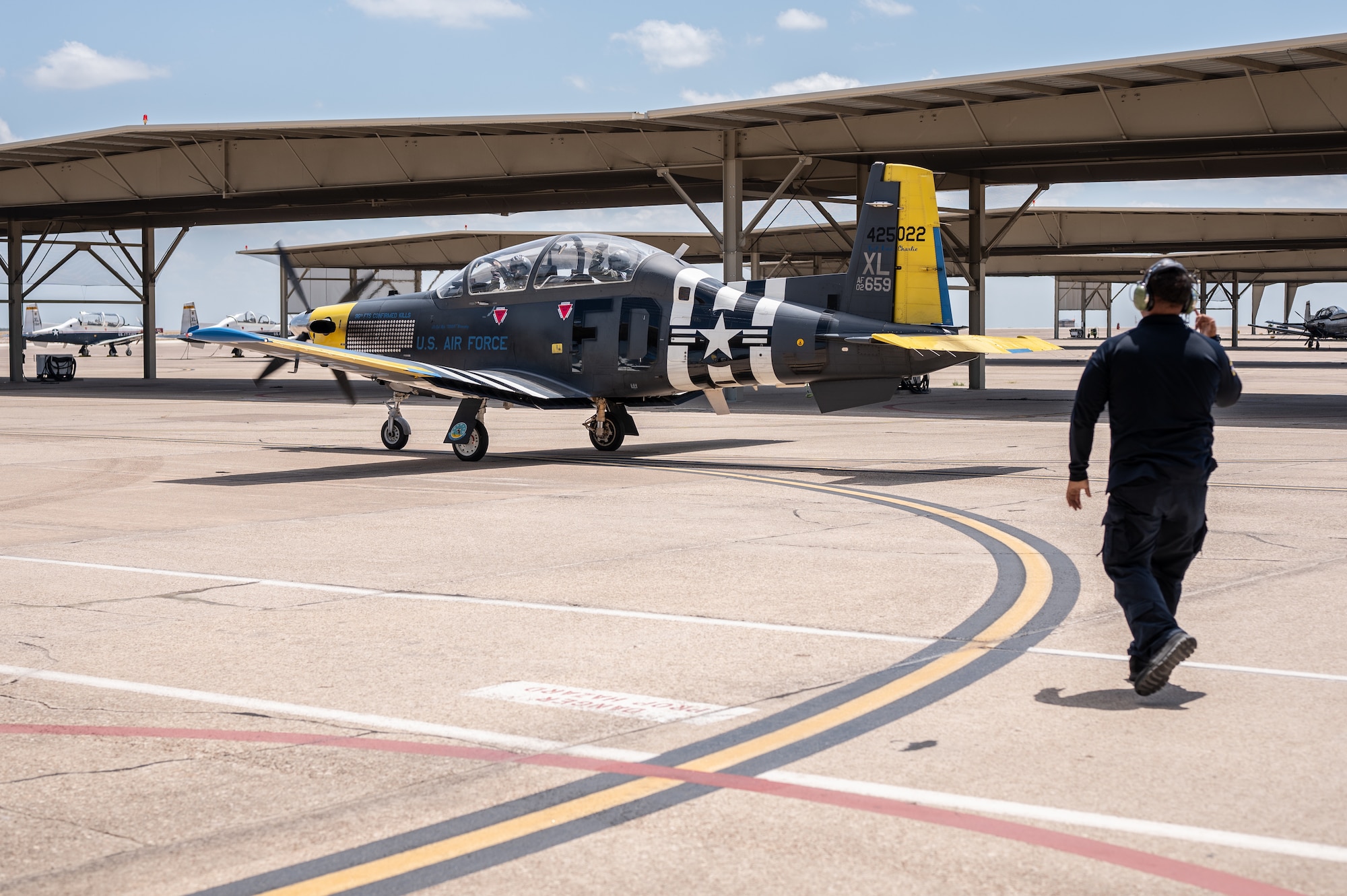 The 85th Flying Training Squadron (FTS), also known as the “Tigers”, recognized the hard work of the 85th FTS’s 2023 Maintainer of the Year by organizing an incentive flight, Aug. 9. 2024.