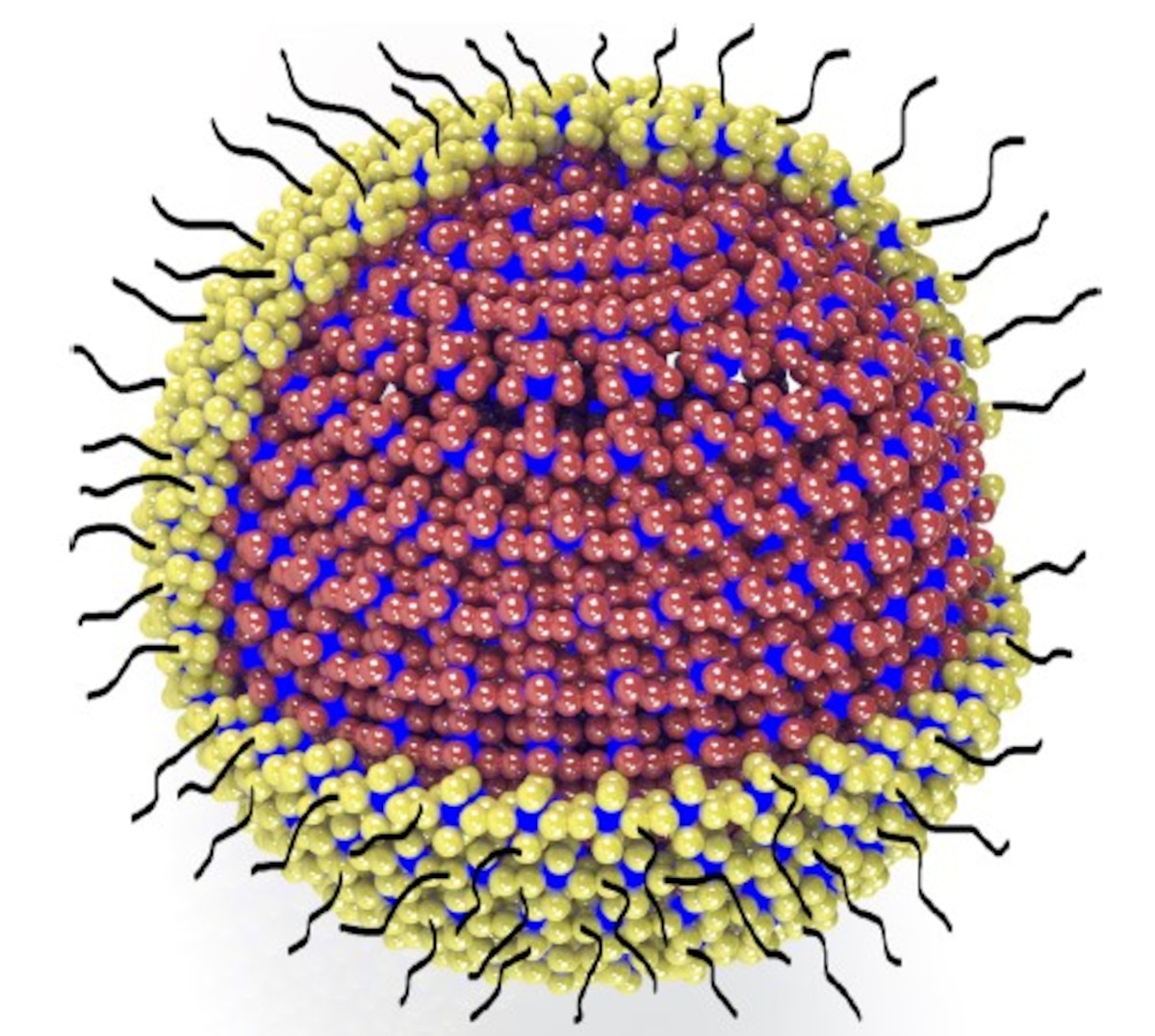 Graphic of a colloidal quantum dot.