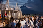 U.S. Navy Capt. Daniel Keeler, the Pacific Partnership 2024-2 (PP24-2) mission commander, gives remarks at the PP24-2 Philippines mission stop closing ceremony onboard the expeditionary fast transport ship USNS City of Bismarck (T-EPF 9) in Legazpi, Philippines, Aug. 13, 2024.