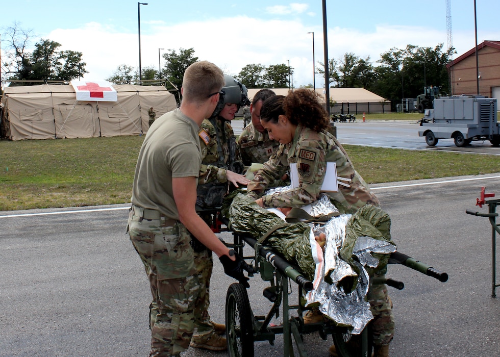 En-Route Patient Staging System (ERPSS) training during Northern Strike 24-2 at Alpena Combat Readiness Training Center, Michigan, on August 10, 2024.