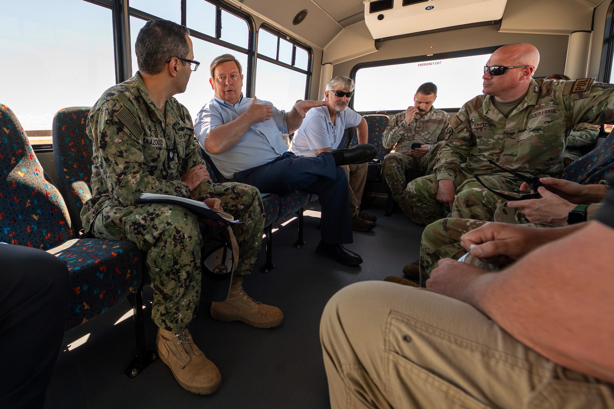 U.S. Navy Cmdr. Anas Maazouzi, Defense Logistics Agency Energy Americas West commander, tours fuel facilities at Fairchild Air Force Base, Washington, July 31, 2024. DLA Energy provides all sustainment, modernization and funding for fuel infrastructure for Fairchild AFB while the 92nd Logistics Readiness Squadron and 92nd Civil Engineer Squadron oversee the inspection and maintenance of those facilities. DLA-Energy plays a critical role in supporting the Department of Defense by ensuring a reliable supply of fuel and energy resources and managing the procurement, storage, distribution of aviation fuel, ground fuel, and other energy products necessary for the operation of aircraft and base facilities. (U.S. Air Force photo by Senior Airman Morgan St Marks)