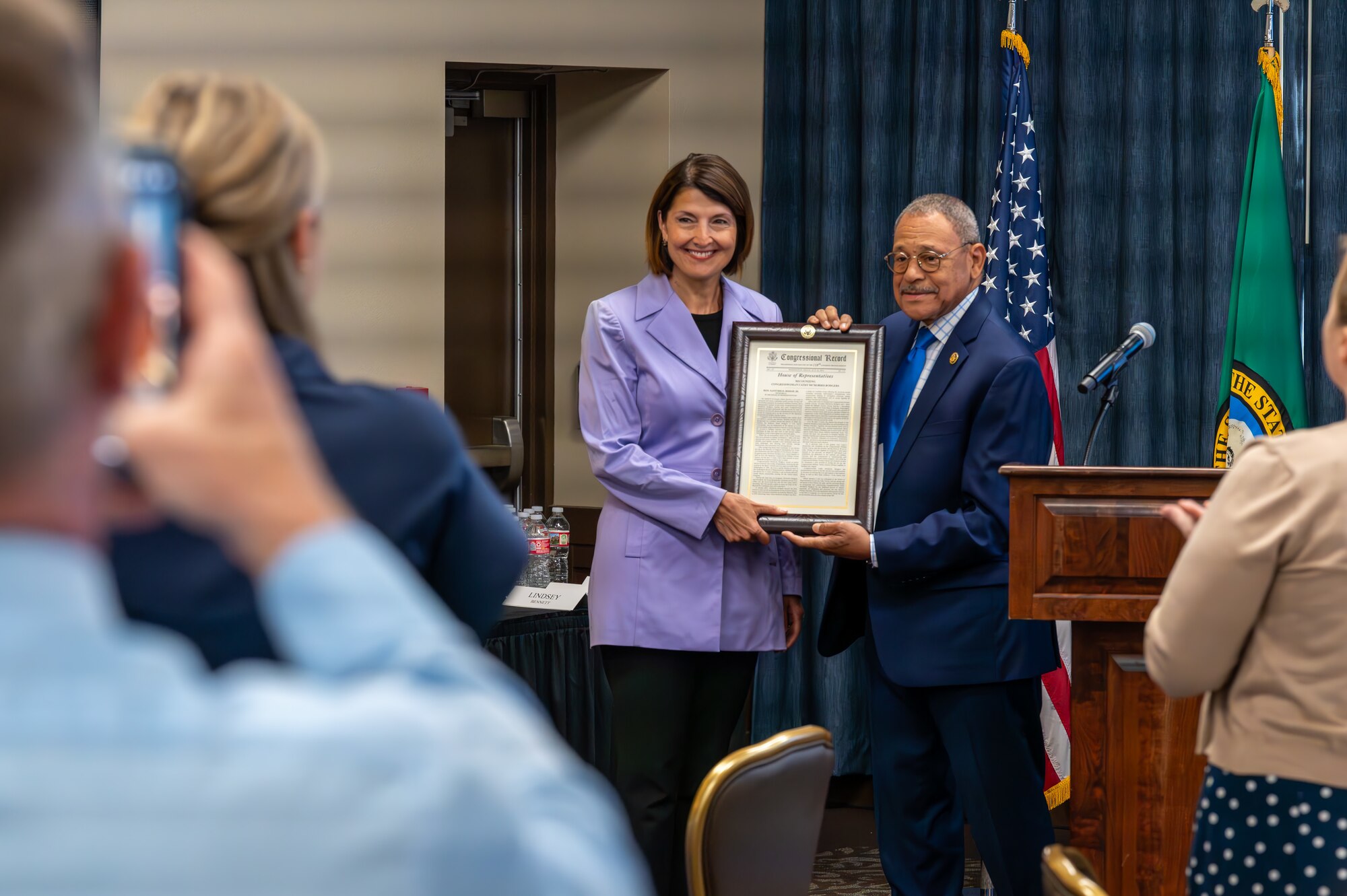 U.S. Reps. Cathy McMorris-Rodgers, left, and Sanford Bishop Jr.