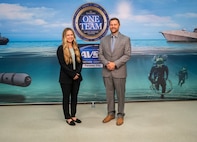 FY23 NAVSEA Excellence in Test & Evaluation - Wrap Test Team
(left to right) Mackenzie Blair and Andrew Harrington.