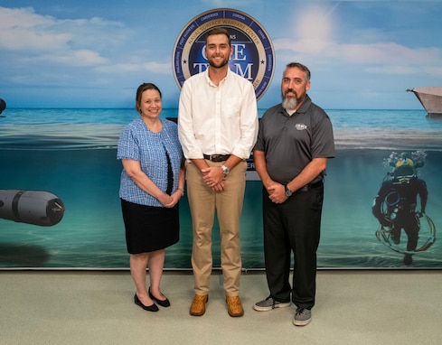 FY23 NAVSEA Excellence in Small Business - STRIDENT Acquisition Team
(left to right) Christine Livingston, Maximillian Moore, and Tommy Bushman. (Not pictured: Tommy Chatman)