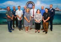 FY23 NAVSEA Excellence in Facilities Engineering & Management
Facilities Engineering Management Team
(left to right) Christopher Owens, Gordon Griffith, Cyril Gazagnaire, Stephen Locke, Carmen Ferrer, William Logsdon, Staci Matthewson, Randall Lee, Jason Zimmermen, and 1st Lt. Ryan Ison. 
(Not pictured: Adrienne Brookes, Frances Negron, Danniel Riveras, 
Patrick Beacom, Kelley Close, and Capt. Kyle Boesch)