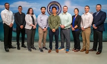FY23 One NAVSEA Teamwork Award - Autonomous Dry Dock Survey Team: (left to right) Jesse Ardonne, Gustavo Miranda-Lopez, Allison Price, Jason Price, Rommel Mandapat, Dr. Joshua Weaver, Paige George, Blake Ivy, and Brandon Sheffield.
(Not pictured: Brandon Davis, Kinsey Taylor, Dr. Patrick Walters)