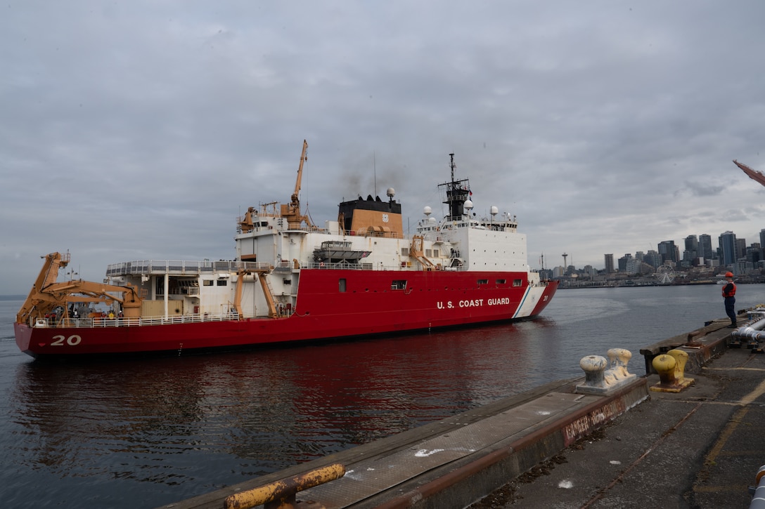 The Coast Guard Cutter Healy (WAGB 20) returns to Seattle following a two-month Arctic patrol, Aug. 16, 2024. The Healy is the United States' largest Polar icebreaker and was commissioned in 2000. (U.S. Coast Guard photo by Petty Officer 2nd Class Briana Carter)