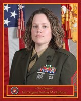 First Sergeant Brittany M. Clayborne, Co. D, 4th Light Armored Reconnaissance Battalion, Inspector - Instructor Unit Senior Enlisted Leader