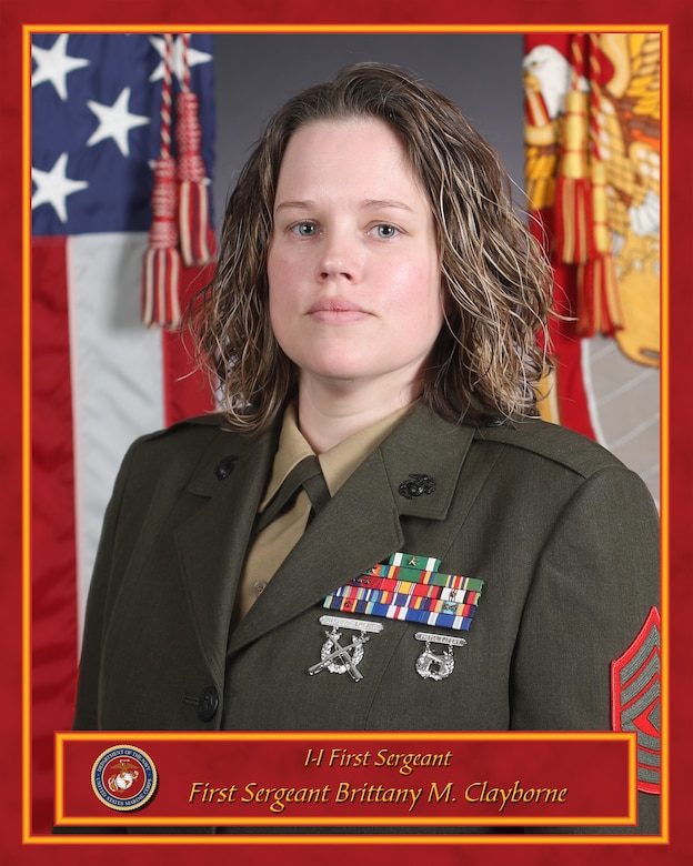 First Sergeant Brittany M. Clayborne, Co. D, 4th Light Armored Reconnaissance Battalion, Inspector - Instructor Unit Senior Enlisted Leader