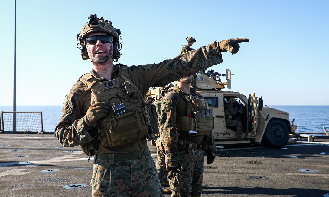 BLT 1/8, 24th MEU (SOC) Mounted Crew Served Weapons Range Aboard the USS Oak Hill (LSD 51)