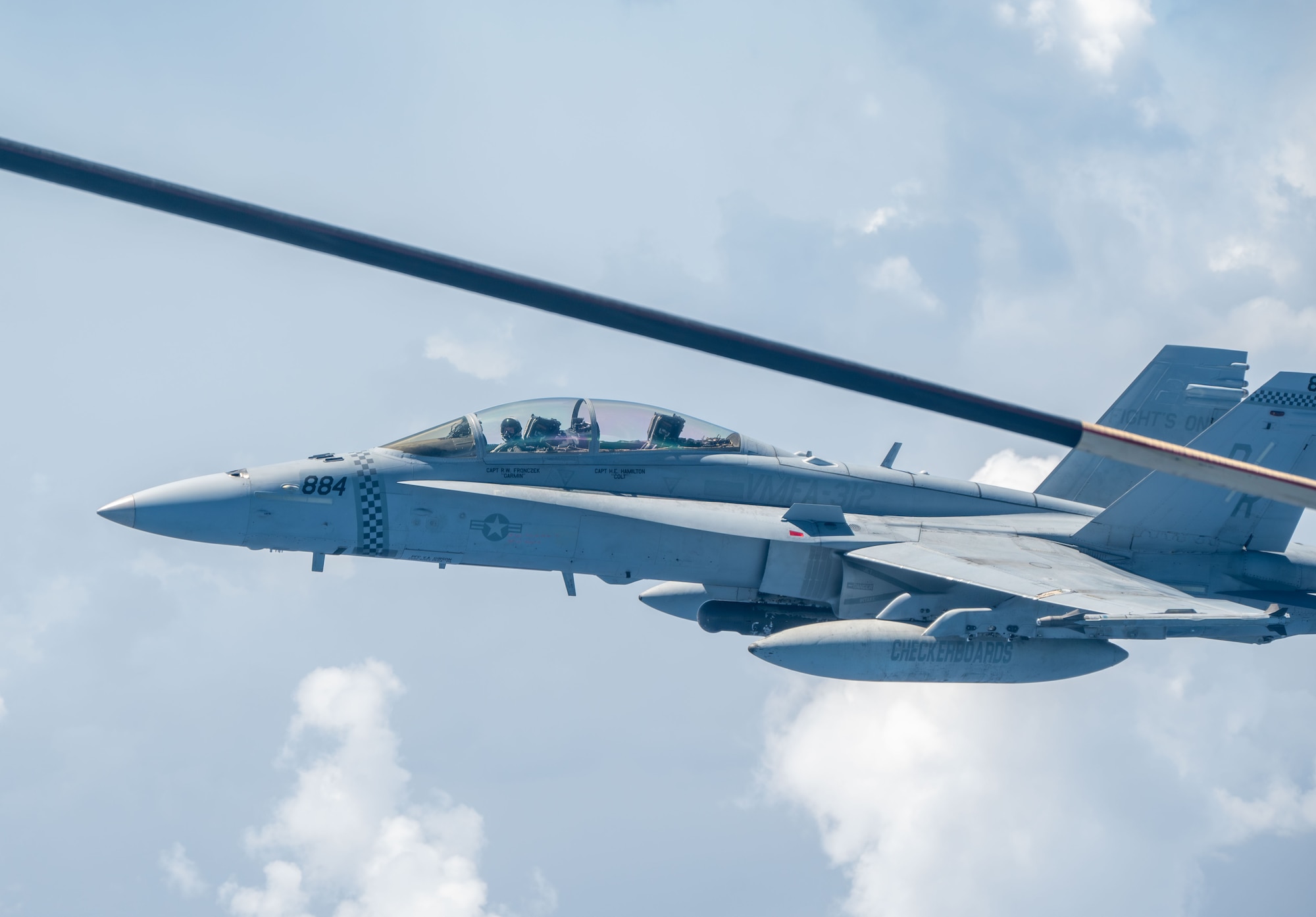 A Marine F/A-18D Hornet aircraft