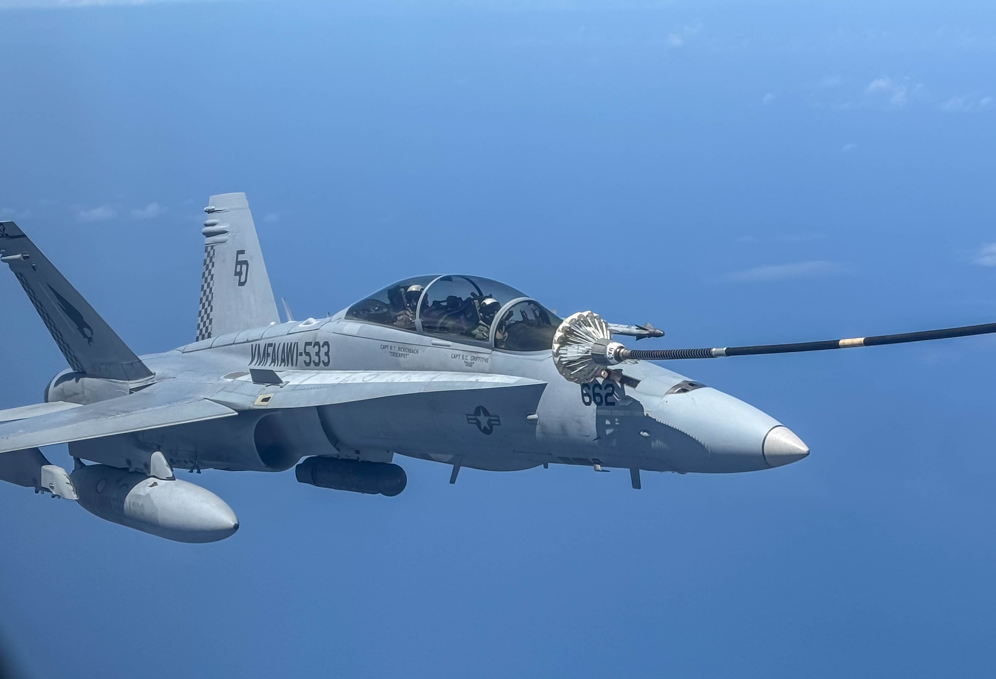A Marine F/A-18D Hornet aircraft