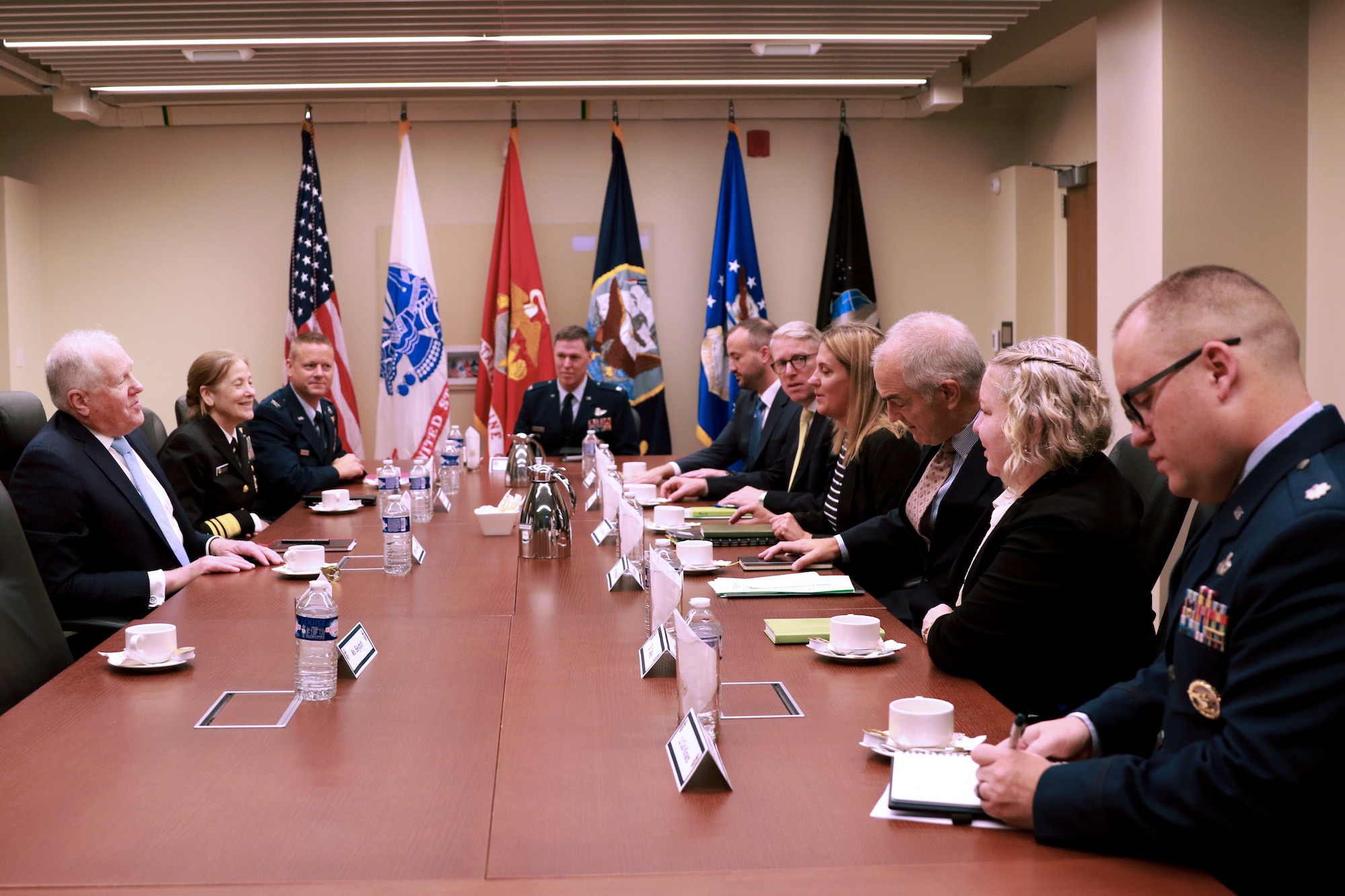 Secretary of the Air Force Frank Kendall meets with key officials as he begins with his engagements through the U.S. European Command area of responsibility Aug. 19, 2024, to strengthen international partnerships. Kendall’s trip reinforces the shared relationship between the United States, the Department of the Air Force, and NATO and the importance of the indispensable alliance that ensures transparent and effective collaboration across all warfighting domains to ensure collective security for the region. (Courtesy photo)