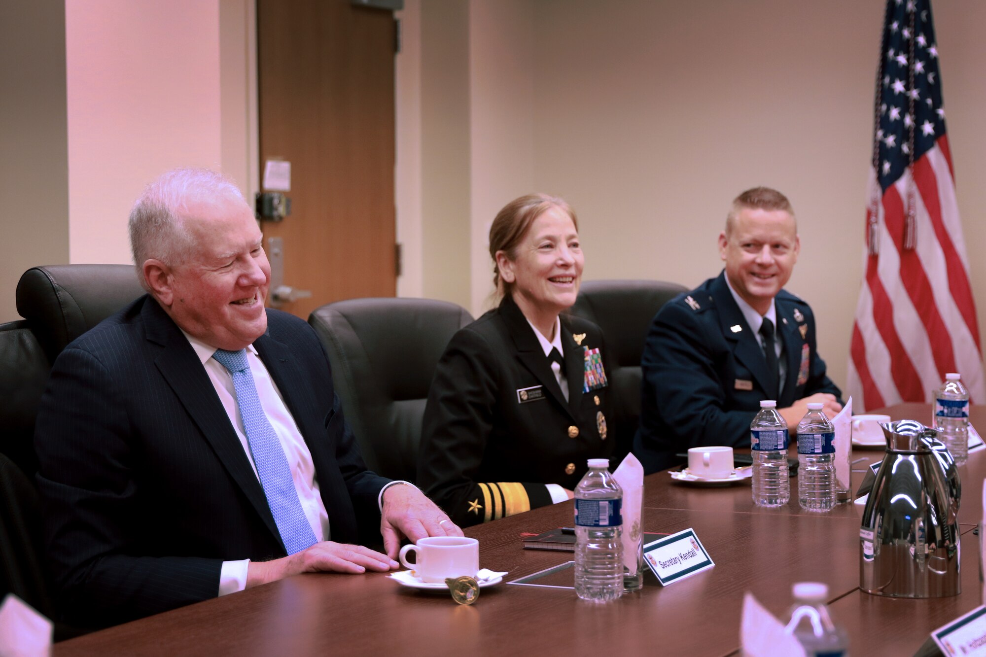 Secretary of the Air Force Frank Kendall meets with key officials as he begins with his engagements through the U.S. European Command area of responsibility Aug. 19, 2024, to strengthen international partnerships. Kendall’s trip reinforces the shared relationship between the United States, the Department of the Air Force, and NATO and the importance of the indispensable alliance that ensures transparent and effective collaboration across all warfighting domains to ensure collective security for the region. (Courtesy photo)