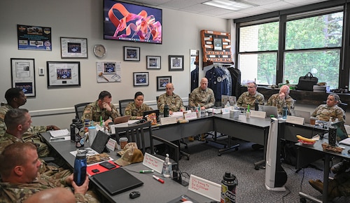 an instructor speaks to students