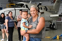 The District of Columbia Army Aviation Command provides spouse orientation flights during family day at Davison Army Airfield, Fort Belvoir, Va., on August 11, 2024. In addition to a capabilities brief presented by the State Aviation Officer and senior leaders, spouses and family members learned more about DCARNG assets to include rotary-wing and fixed-wing operational support airlifts, medical evacuation capabilities, and interagency partnerships.