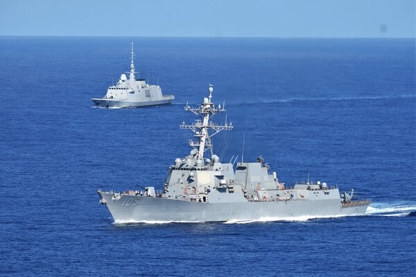 USS Dewey (DDG 105) Conducts Bilateral Operations with French Navy's FS Bretagne (D 655)