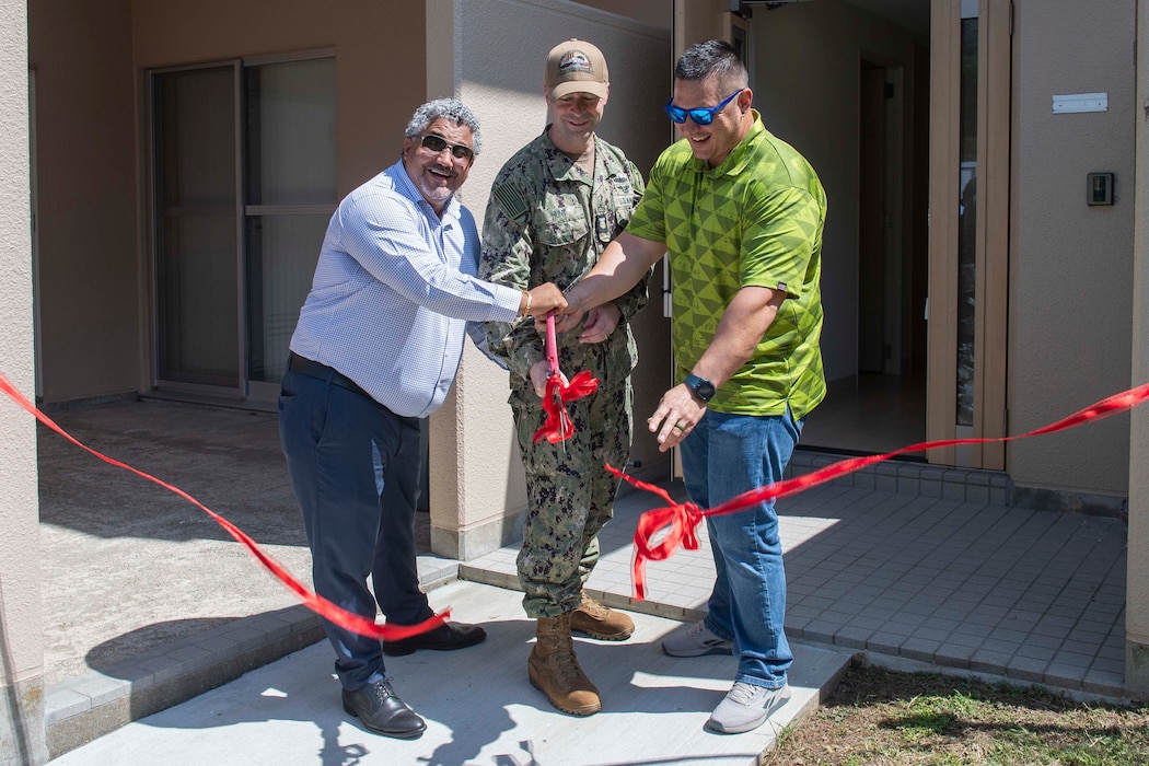 CFAY Navy Housing held a ribbon-cutting in CFAY Ikego Heights Housing Area August 15 celebrating the completion of Phase 2 of 6 in Ikego's housing remodeling project. The $34 million phase started in the summer of 2021.